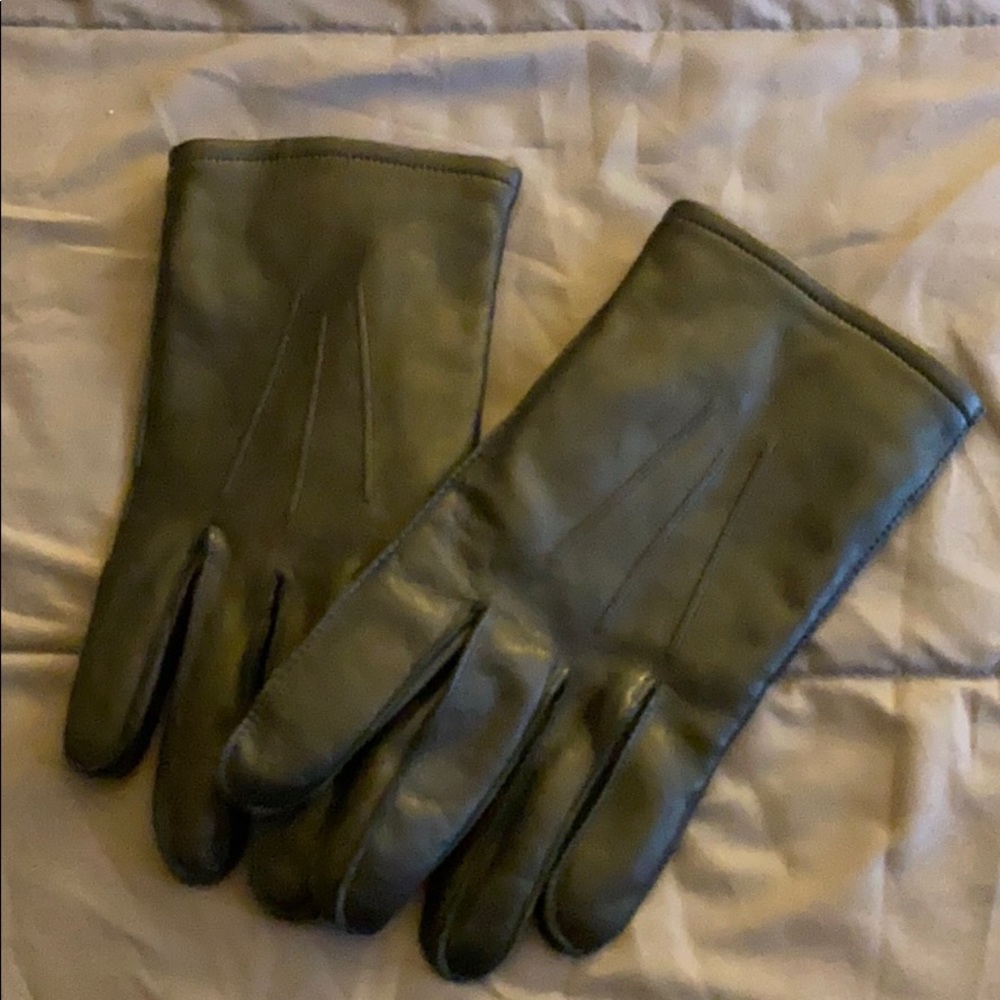 Men’s lined black leather gloves - XL